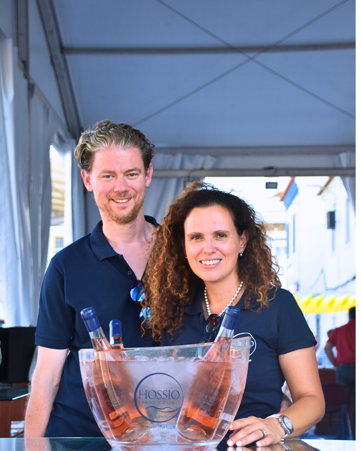 Rute and James Ferrier, founders of Hossio Wines